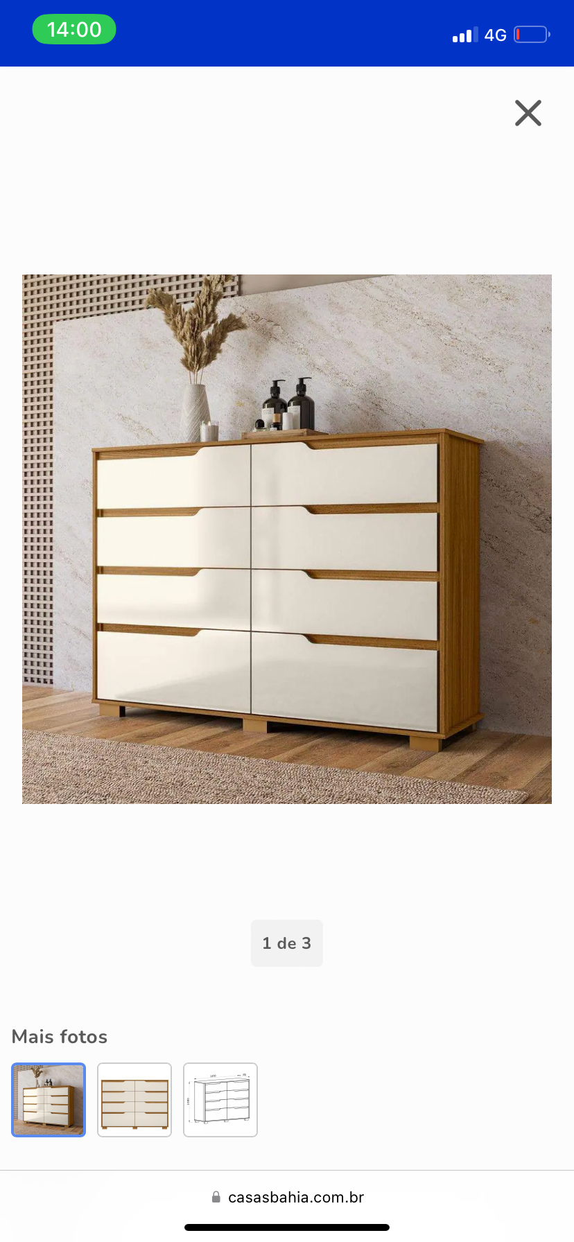 COMODA CQ.2210 GEORGIA 8GAV FREIJO/OFF – MOVAL - Imagem 2