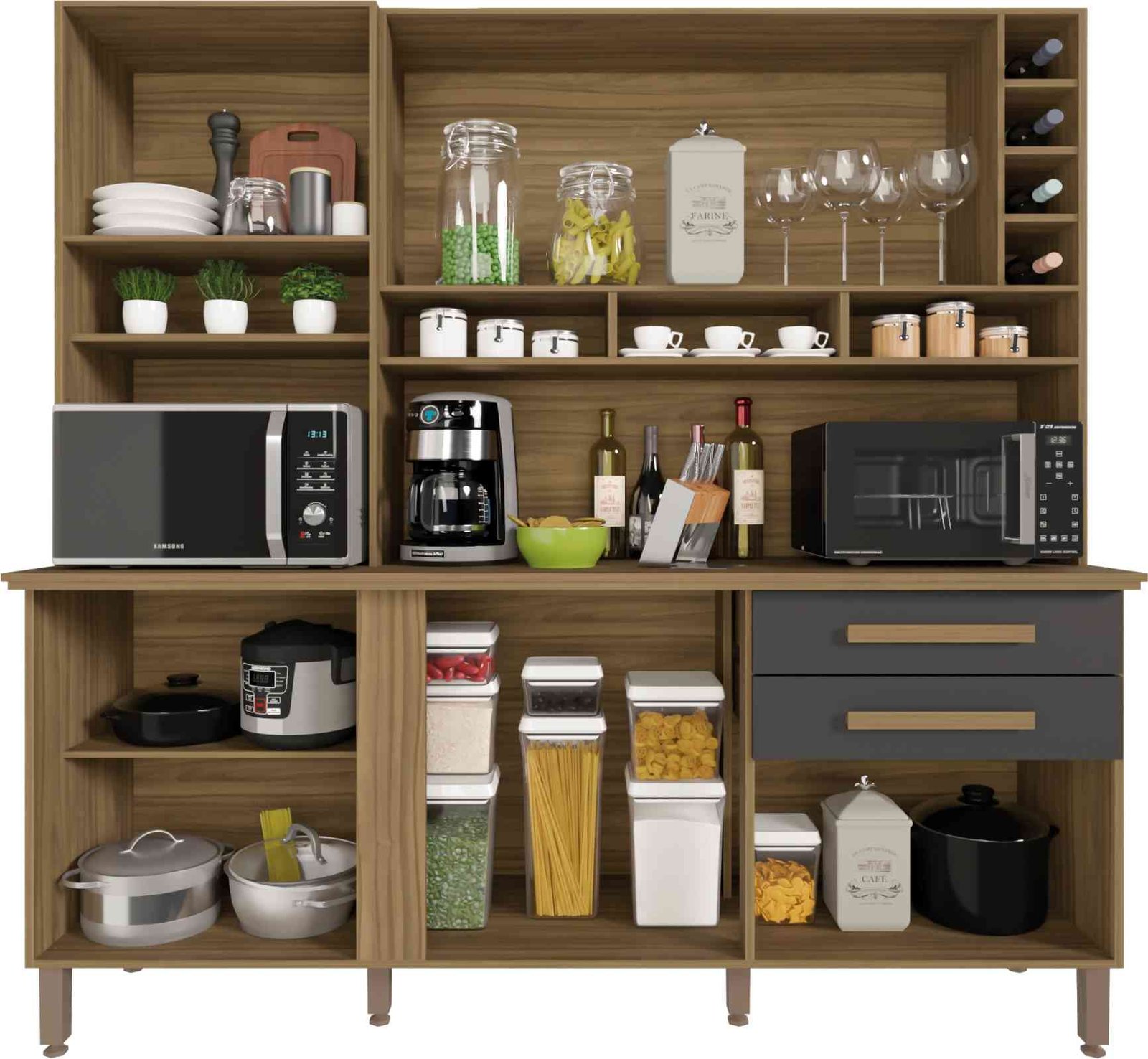 Cozinha Alexia 6P2G c Espelho - Imagem 2