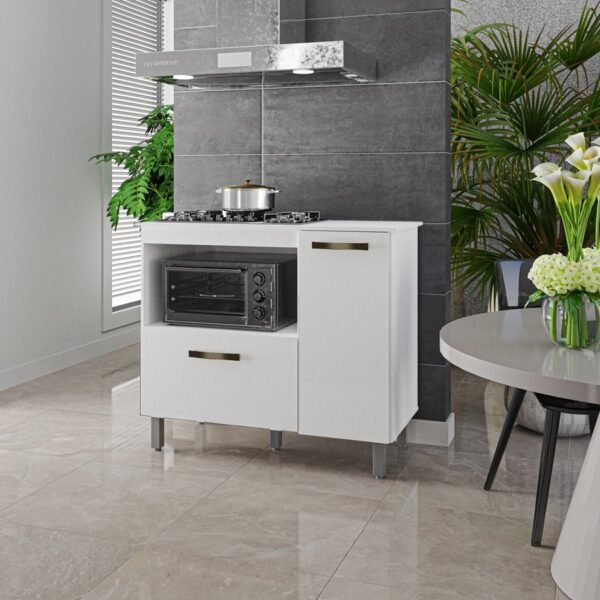 Balcão para Cooktop 4 ou 5 Bocas Antonella Branco – BORSARI
