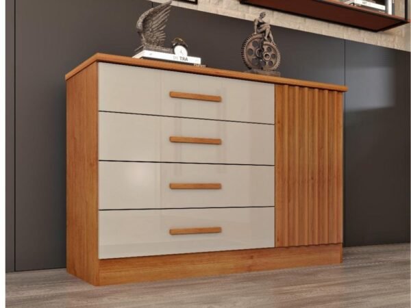 Cômoda Sapateira Barcelona 4 Gavetas 1 Porta Tcil