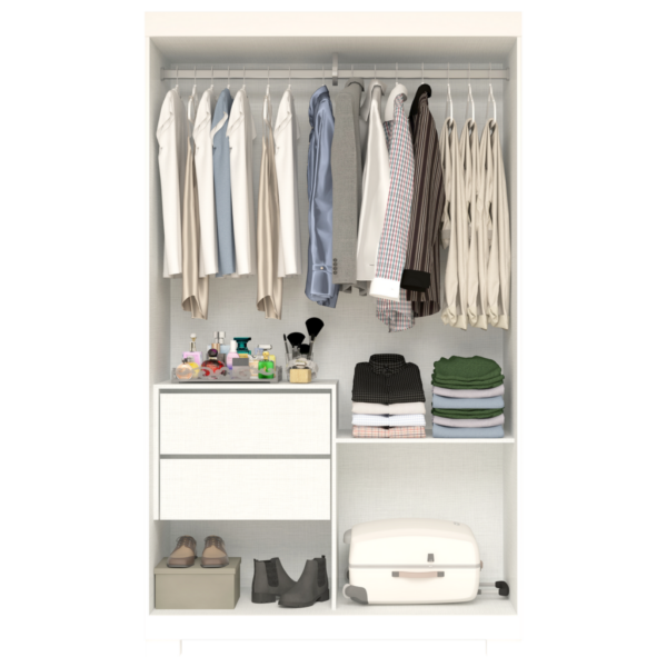 Guarda-Roupa 2 Portas Samira Branco + Cômoda - Image 4