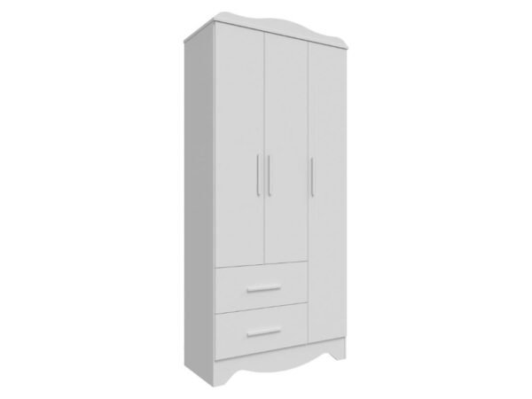 Armário Clara 3 Portas – Branco/Amendoado - Image 3