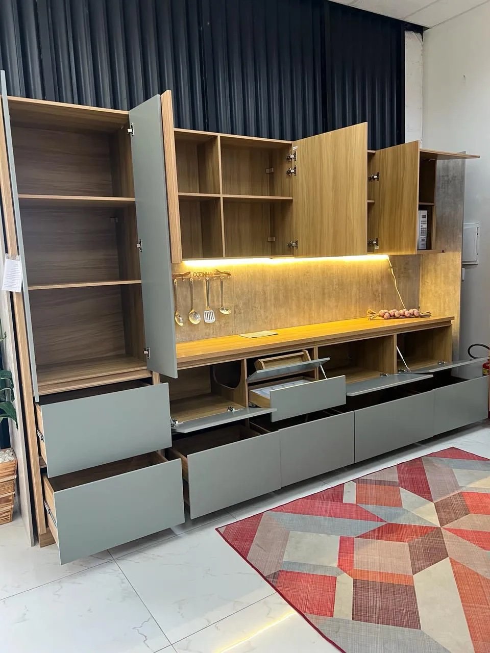 Cozinha Rainha da Nesher Modulada 7 Peças Nature/Verde - Imagem 2