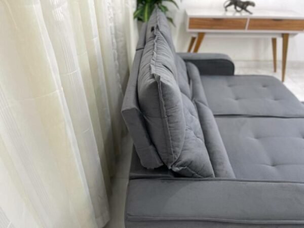 Sofá Retrátil e Reclinável Minas 1.80m – Cinza Veludinho - Image 2