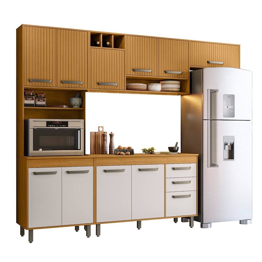 Cozinha Malta c/ 4 peças - Freijo/Off White - Imagem 2