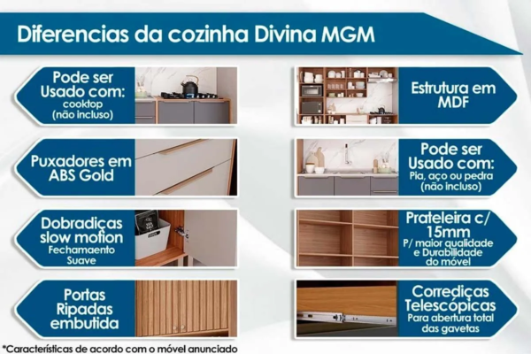 COZINHA MODULADA DIVINA 5 PEÇAS – MGM - Image 3