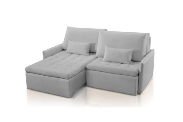 SOFA RETR MILANO 180CM LINHO CINZA - Image 3