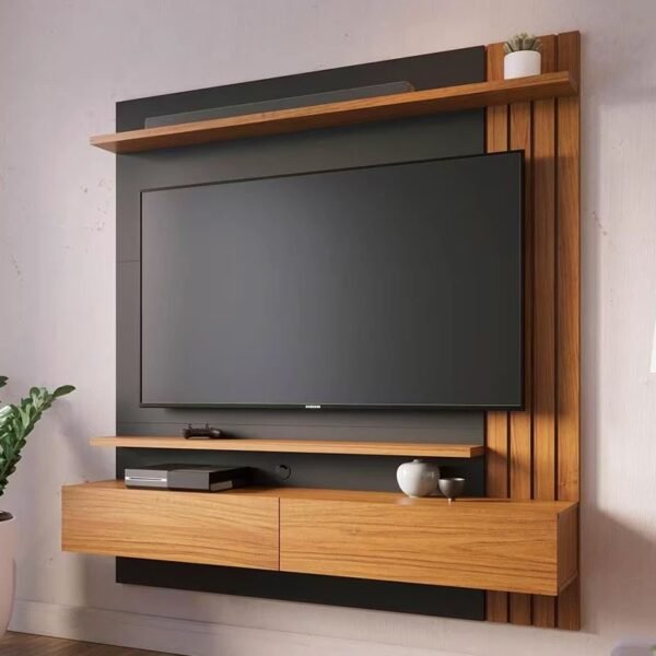 Home Suspenso Juriti  para TV até 65 Polegadas Noce Milano ruffer