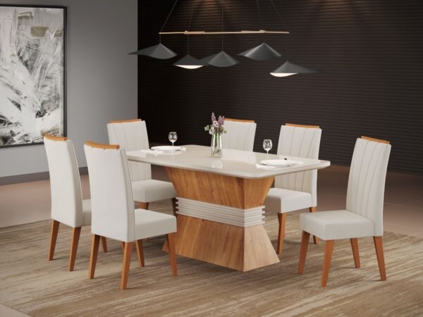 Deli/Denali 160x90 com 6 Cadeiras