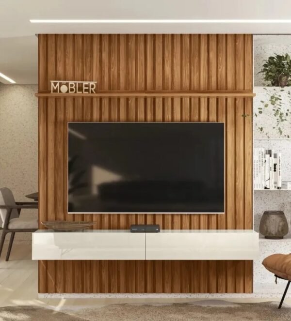 Painel Ripado 2.20 com Kit Gaveta largura 2 metros