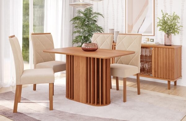 MESA JULIETA 1,30 CIMOL 4 CADEIRAS
