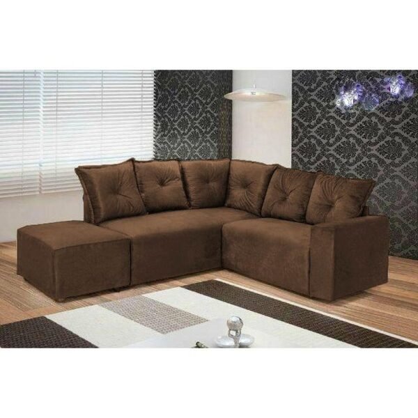 Conjunto Estofado (5 Lugares), Revestimento em Veludo - Image 3