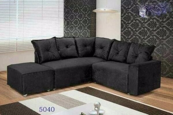 Conjunto Estofado (5 Lugares), Revestimento em Veludo - Image 4
