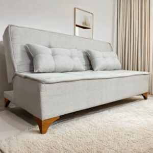 Sofá Cama Zayn 1,86 m Linho Bege