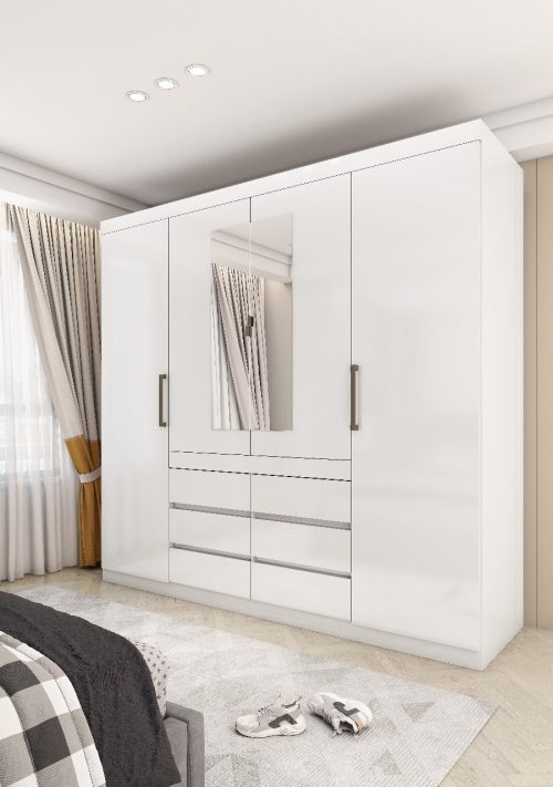 Guarda Roupa Império 4 Portas 6 Gavetas c/esp