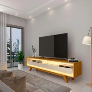 Rack ate 65″ Requinte 172 Naturale/Off White – GELIUS