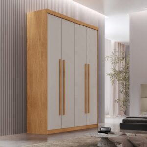 Guarda-Roupa 4 Portas Hawaii 1,21 m Naturale/Off White
