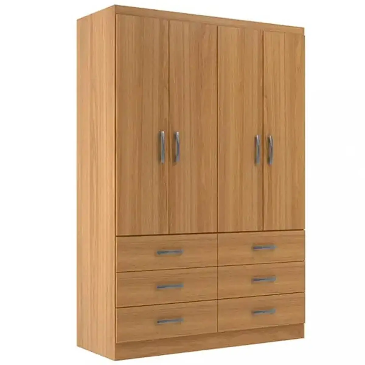 Guarda Roupa Treviso Evidencia Solteiro 4 Portas 6 Gavetas