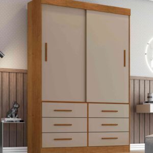 Roupeiro Star 2P6G Cinamomo.Off White Salleto