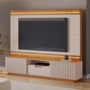 Home até 85″ Atena Off White/Cinamomo – JCM MOVELARIA