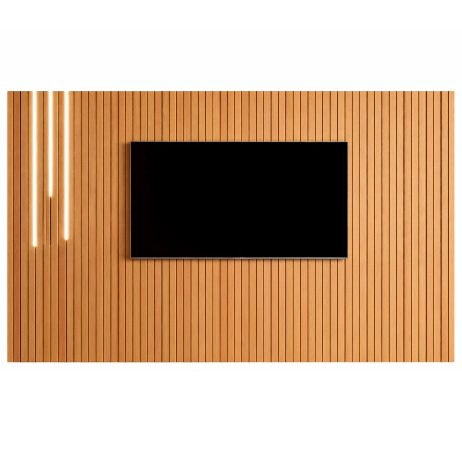 Painel Tucuma Ripado 2.3 Sem Prateleira com Led Cascata Jb Bechara