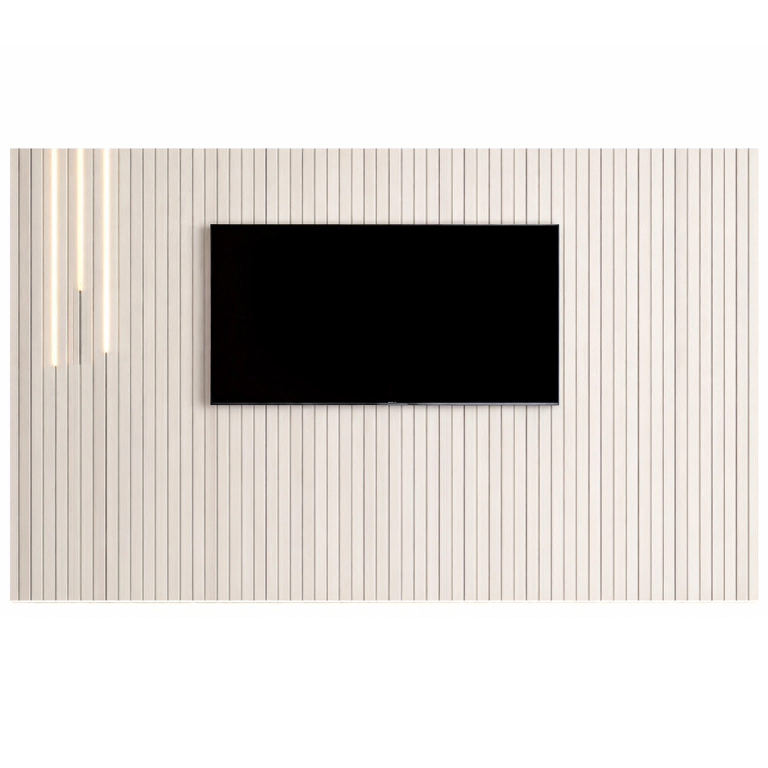 Painel Tucuma Ripado 2.3 Sem Prateleira com Led Cascata Jb Bechara - Imagem 2