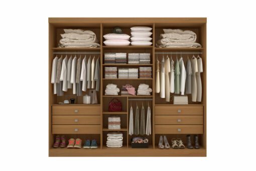 Guarda-Roupa 6 Portas Da Vinci 2,75 m Cinamomo/Off White – D’DORO MÓVEIS - Imagem 2
