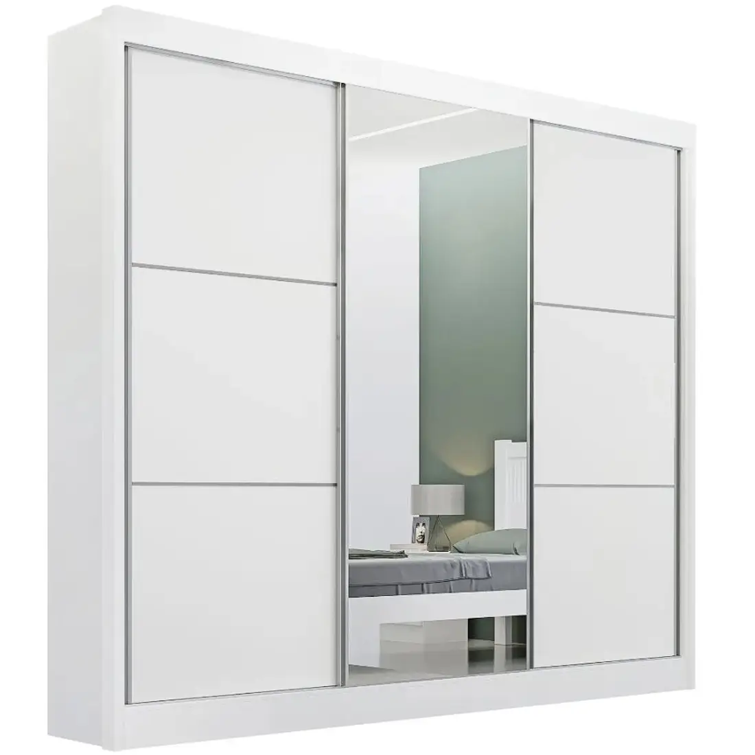 Guarda Roupa Cristal Casal 3 Portas 6 Gavetas D Doro