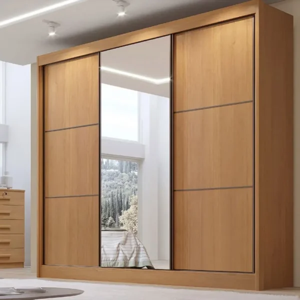 Guarda Roupa Cristal Casal 3 Portas 6 Gavetas D Doro - Imagem 2
