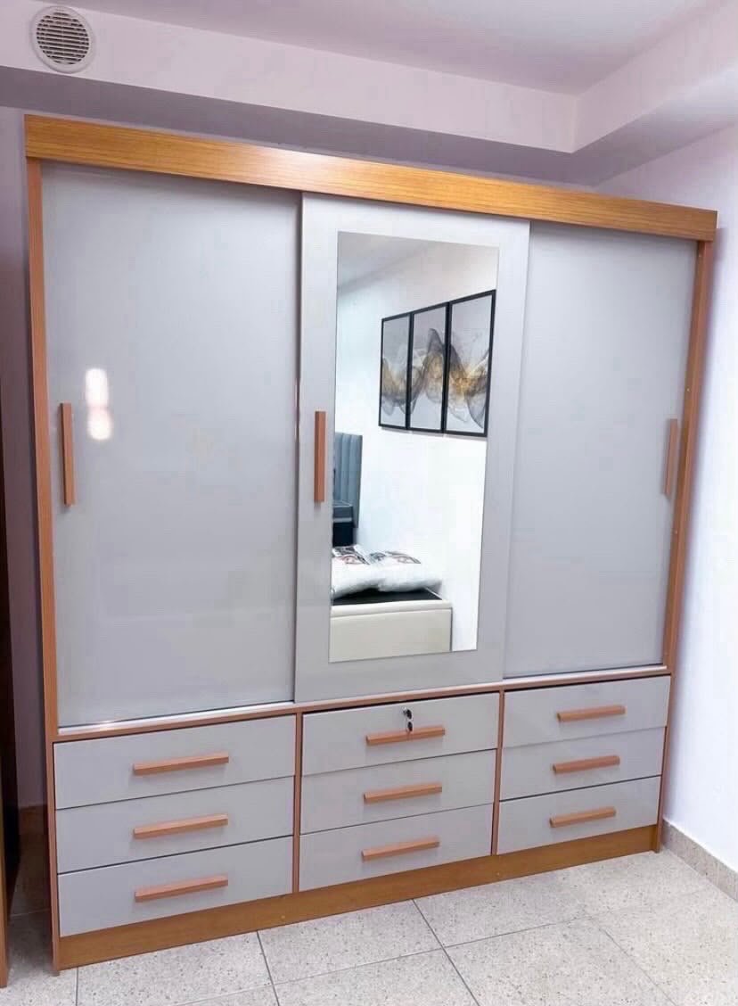Guarda-Roupa 3 Portas Athenas 1,80 m Nature/Off White
