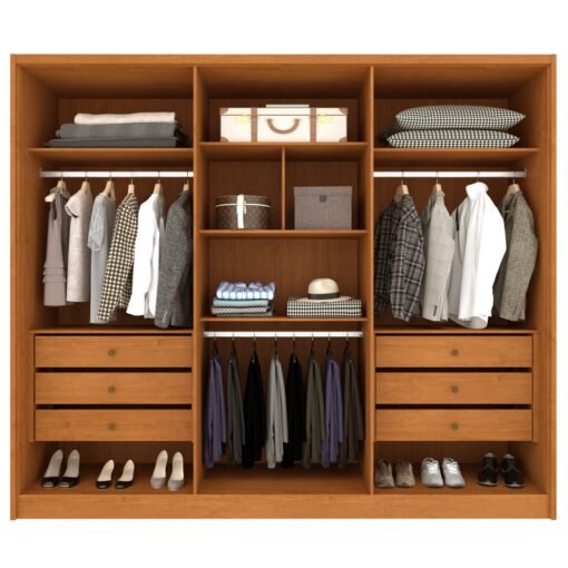 Guarda-Roupa 6 Portas Realeza/Esplendor 2,74 m Cinamomo/Off White – TCIL - Imagem 2