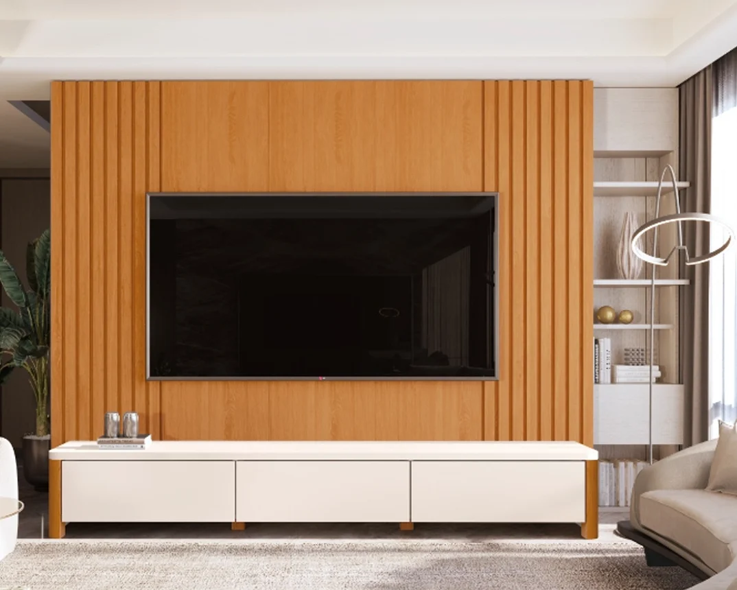 Rack Monaco com Painel Sierra 220cm para Tv Até 75 Polegadas 3 Gavetas Ripado Giga