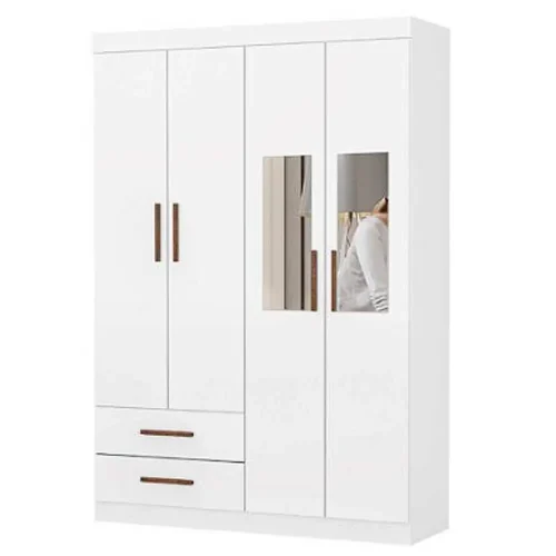 Guarda-Roupa-Hercules-Solteiro-4-Portas-2-Gavetas-Carioca-branco